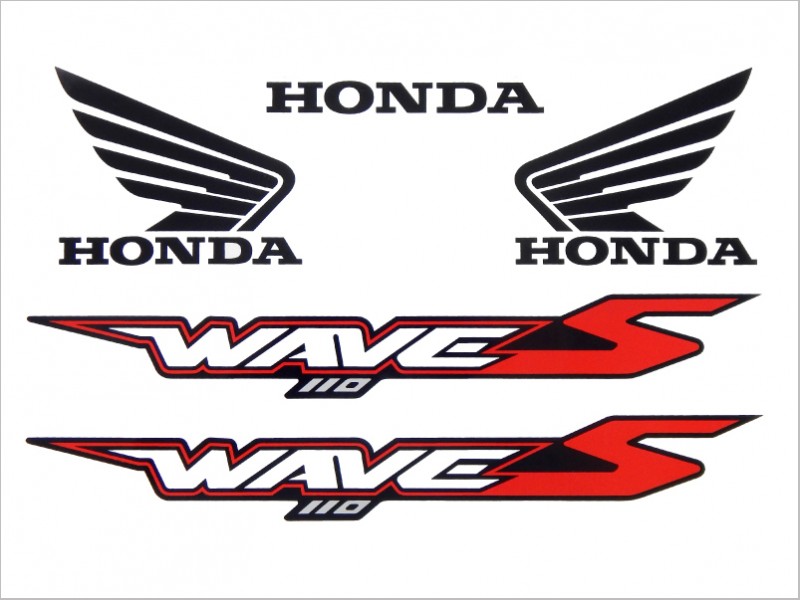 Calcos Honda Wave 110 S (Juego, Moto Blanca)